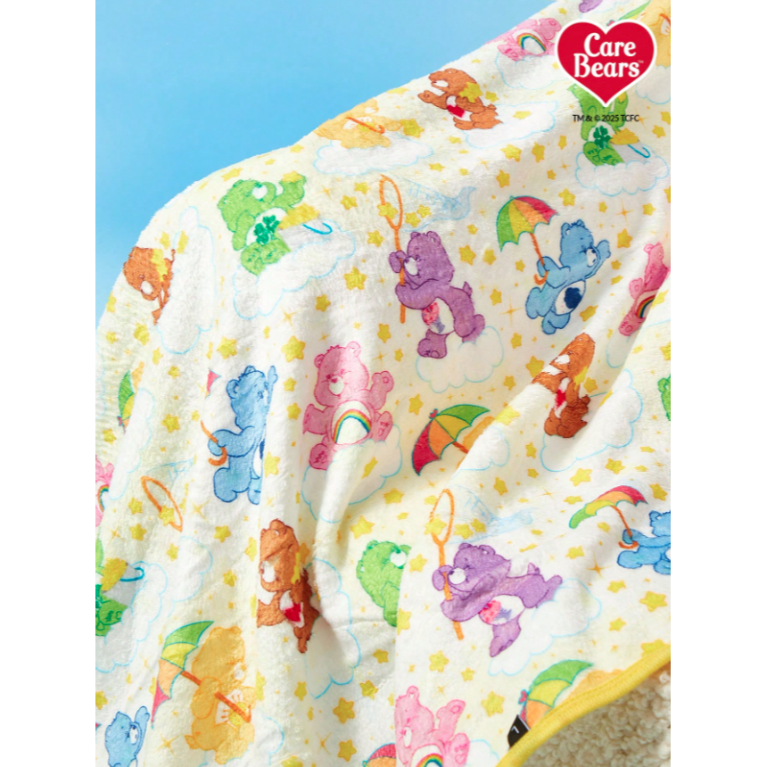 正版聯名 彩虹熊Care Bears 熊熊圖案印花毛絨保暖四季通用貓狗毯 寵物毯 寵物棉被 寵物墊 寵物毛毯-細節圖7