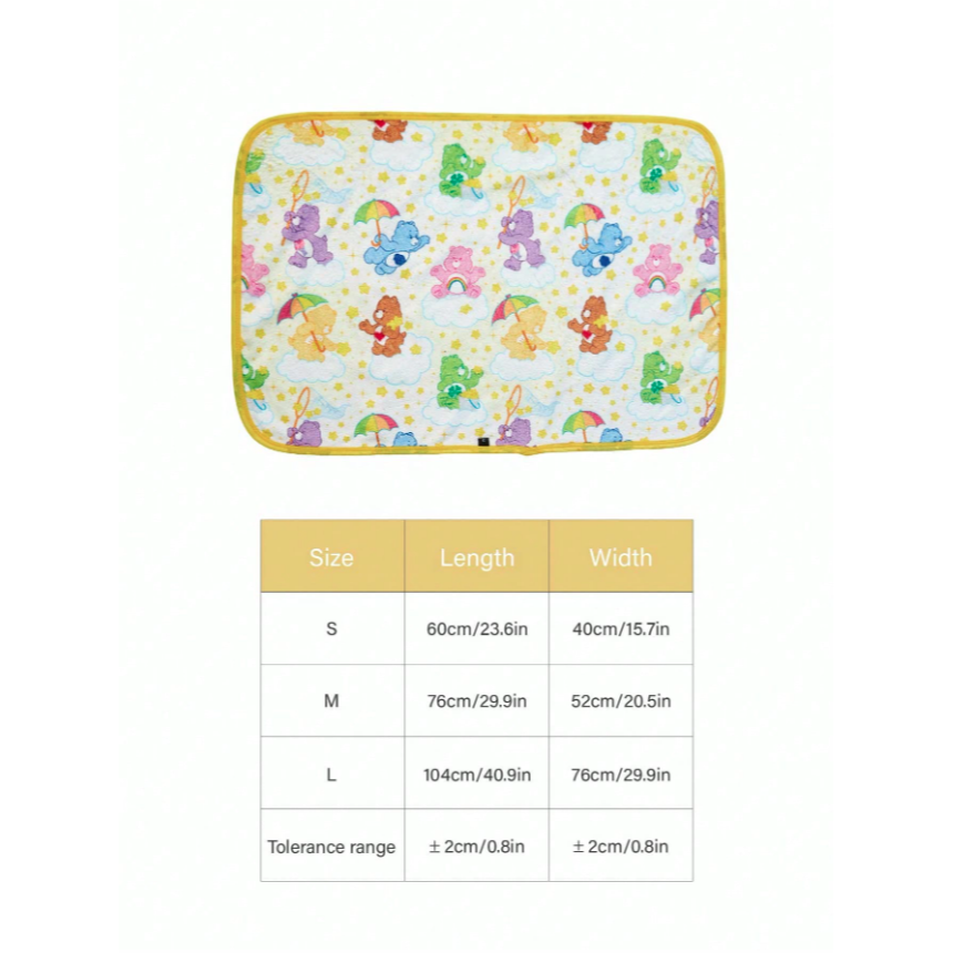 正版聯名 彩虹熊Care Bears 熊熊圖案印花毛絨保暖四季通用貓狗毯 寵物毯 寵物棉被 寵物墊 寵物毛毯-細節圖8