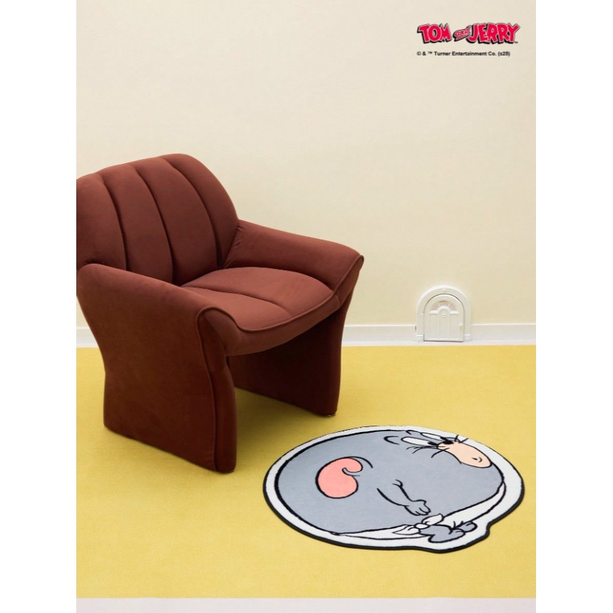 正版聯名 TOM&JERRY湯姆貓和傑利鼠 貓咪卡通柔軟毛絨地墊 地毯裝飾-細節圖2