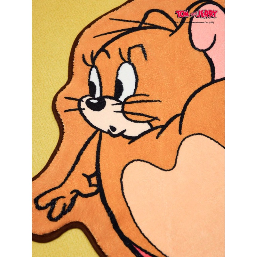 正版聯名 TOM&JERRY湯姆貓和傑利鼠 老鼠卡通柔軟毛絨地墊 地毯裝飾-細節圖3