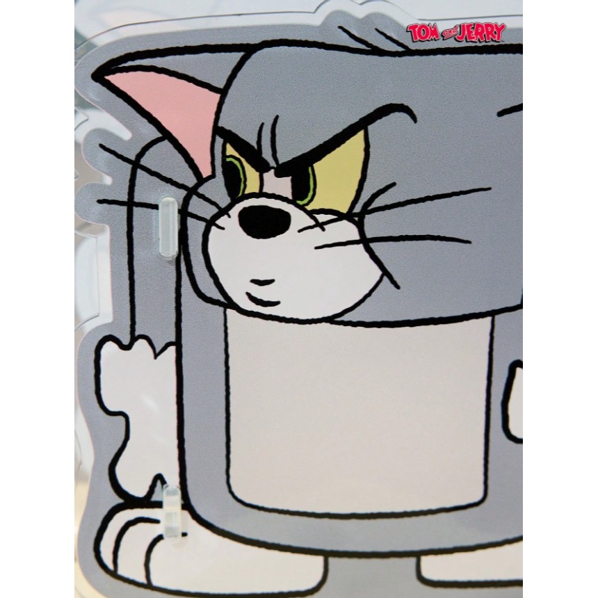 正版聯名 TOM&JERRY湯姆貓和傑利鼠 可愛壓克力造型文具收納盒 鉛筆收納盒 筆筒 桌面收納-細節圖7