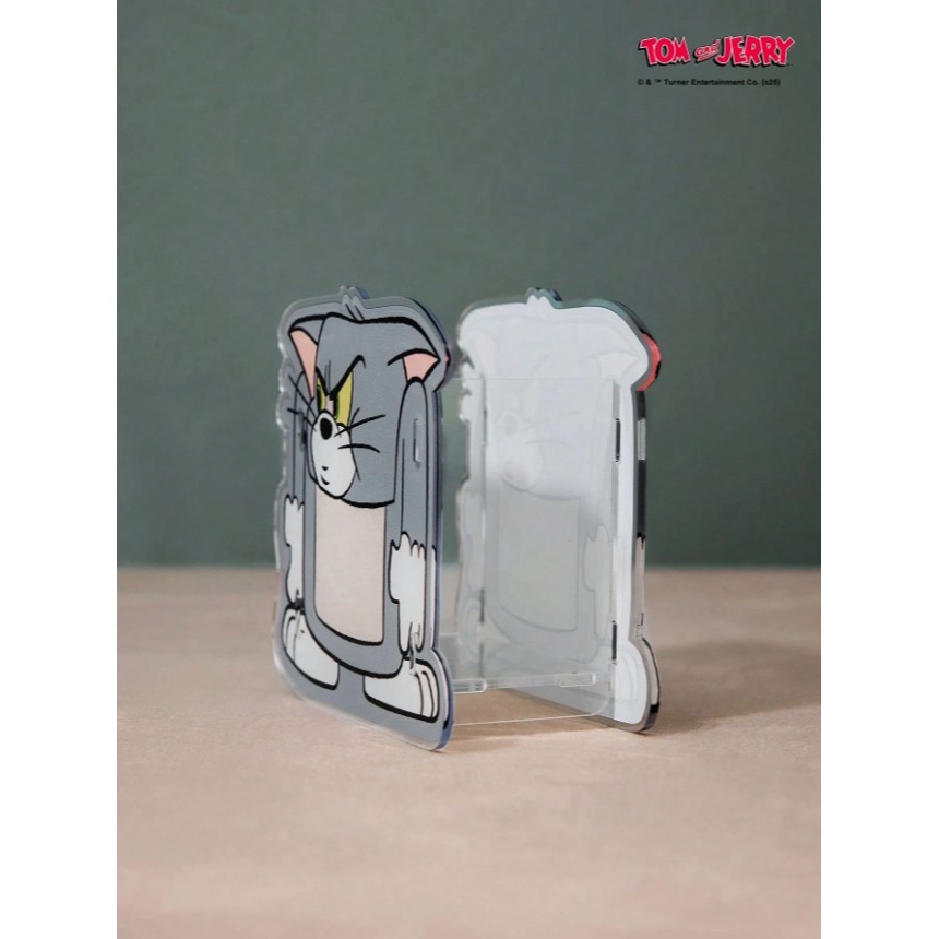 正版聯名 TOM&JERRY湯姆貓和傑利鼠 可愛壓克力造型文具收納盒 鉛筆收納盒 筆筒 桌面收納-細節圖8