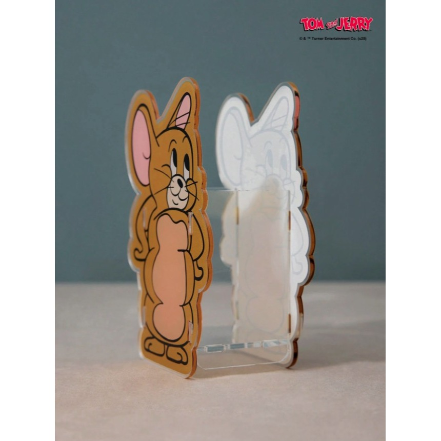 正版聯名 TOM&JERRY湯姆貓和傑利鼠 可愛壓克力造型文具收納盒 鉛筆收納盒 筆筒 桌面收納-細節圖9