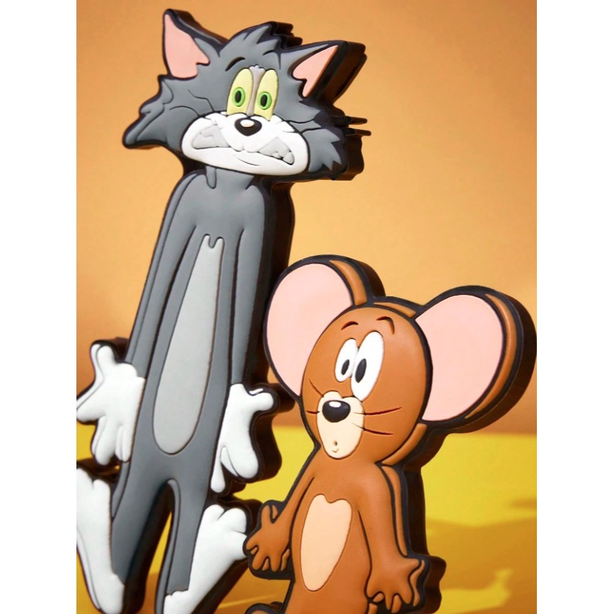 正版聯名 TOM&JERRY湯姆貓和傑利鼠 2入組可愛趣味冰箱貼易開罐 冰箱裝飾開瓶器-細節圖6