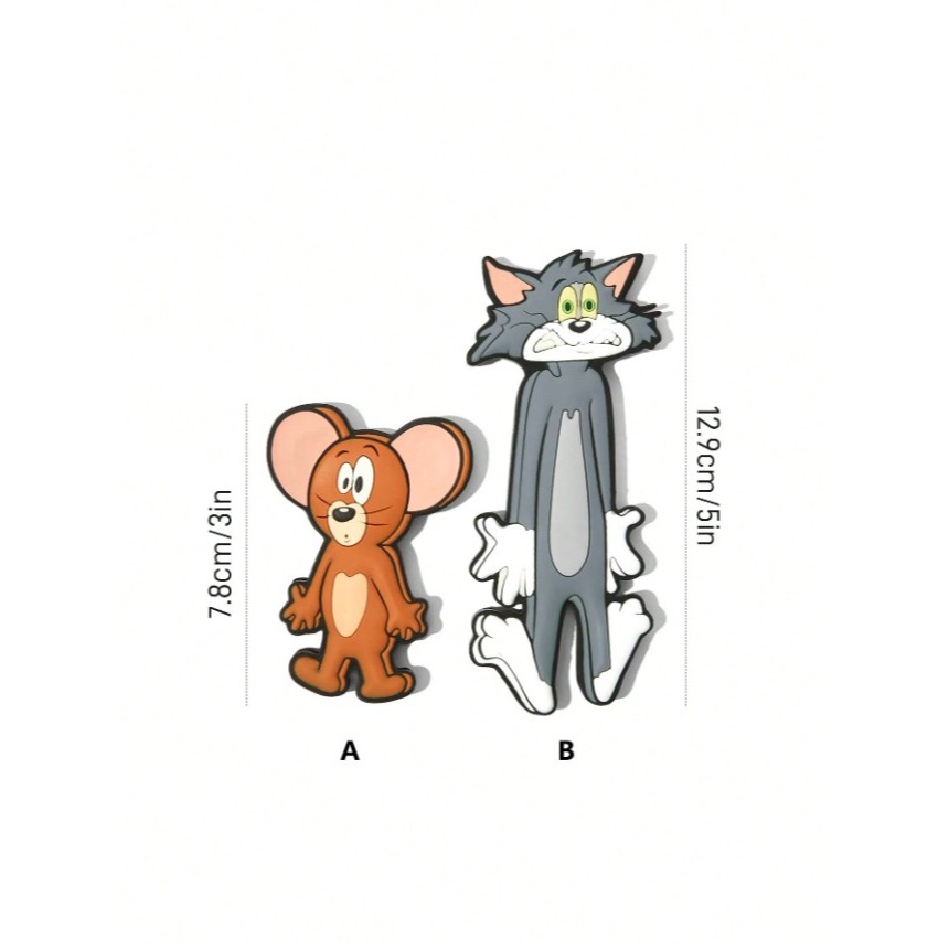 正版聯名 TOM&JERRY湯姆貓和傑利鼠 2入組可愛趣味冰箱貼易開罐 冰箱裝飾開瓶器-細節圖7