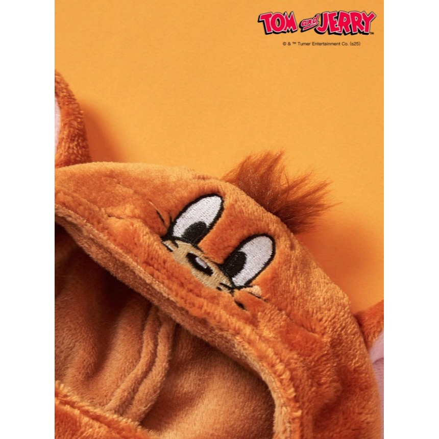正版聯名 TOM&JERRY湯姆貓和傑利鼠 可愛老鼠寵物帽 加厚保暖款髮飾毛帽 寵物頭套 寵物造型-細節圖4