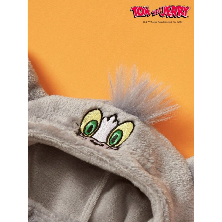 正版聯名 TOM&JERRY湯姆貓和傑利鼠 可愛老鼠寵物帽 加厚保暖款髮飾毛帽 寵物頭套 寵物造型-細節圖8