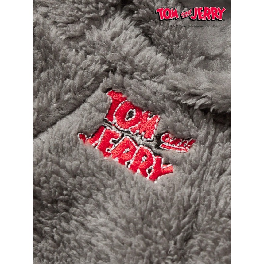 正版聯名 TOM&JERRY湯姆貓和傑利鼠 可愛貓咪寵物衣服 連帽加厚寵物外套 寵物保暖背心 寵物毛絨衣服 狗狗衣服-細節圖9