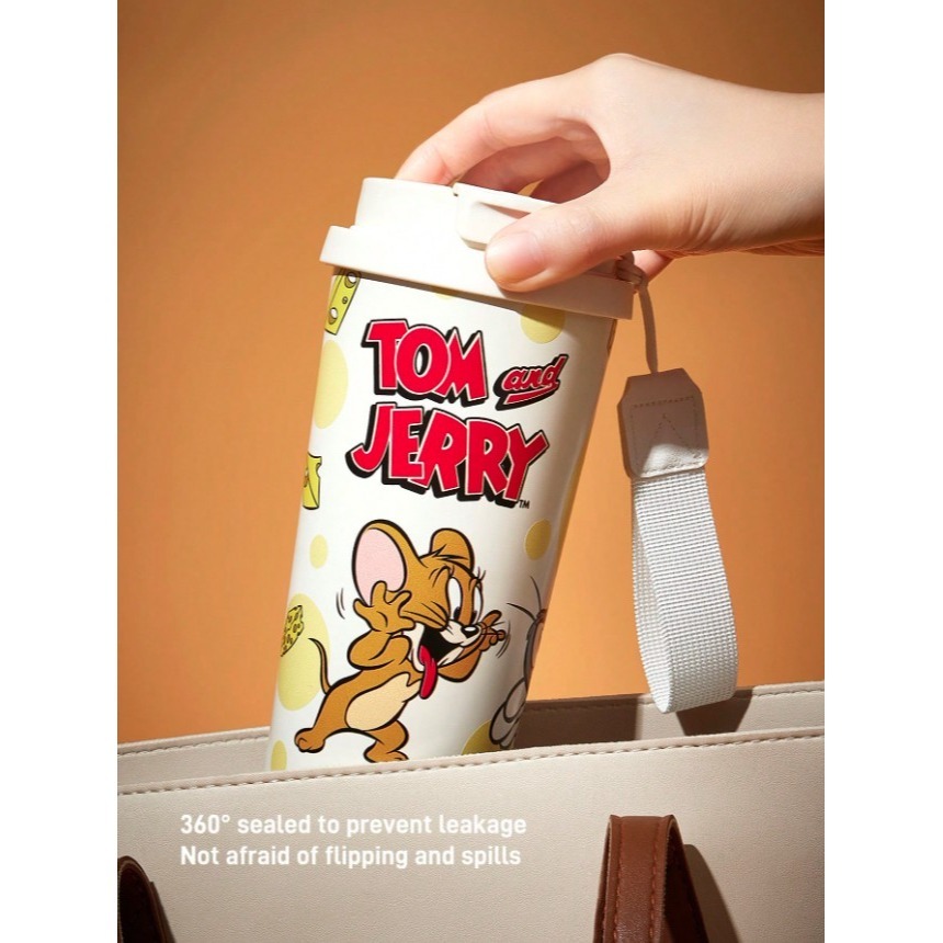 正版聯名 TOM&JERRY湯姆貓和傑利鼠  316不鏽鋼真空隔熱保溫杯500ml-細節圖2