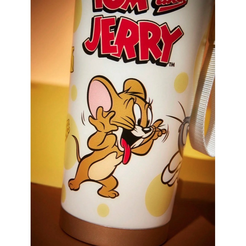 正版聯名 TOM&JERRY湯姆貓和傑利鼠  316不鏽鋼真空隔熱保溫杯500ml-細節圖4