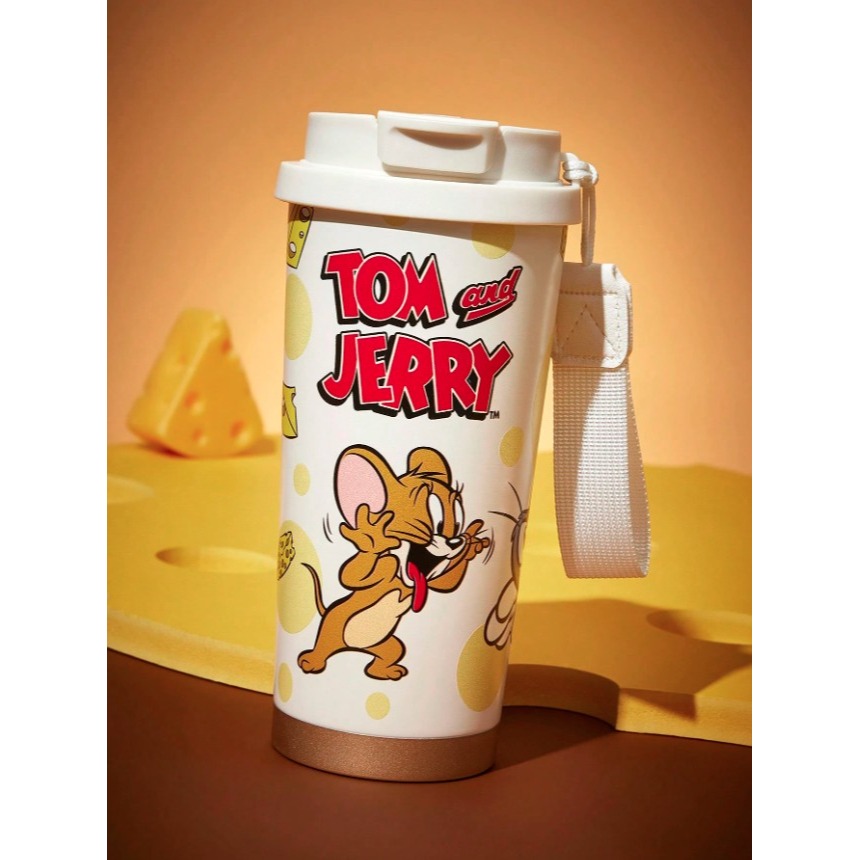 正版聯名 TOM&JERRY湯姆貓和傑利鼠  316不鏽鋼真空隔熱保溫杯500ml-規格圖9