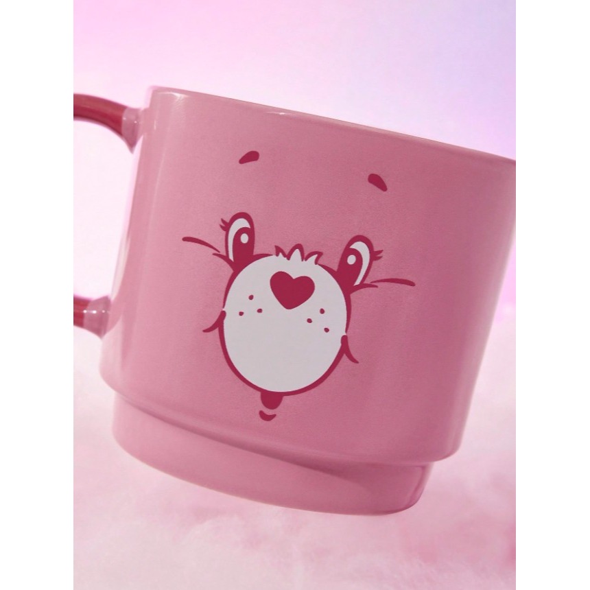正版聯名 彩虹熊Care Bears 卡通熊圖案陶瓷杯 430ml耐熱馬克杯(可疊放)-細節圖5