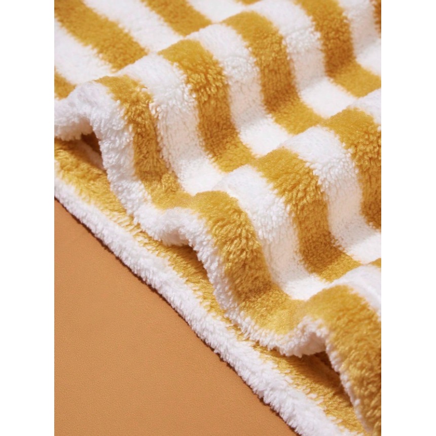 正版聯名 TOM&JERRY湯姆貓和傑利鼠  珊瑚絨超吸水條紋乾髮帽 頭巾-細節圖7