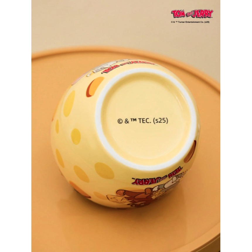 正版聯名 TOM&JERRY湯姆貓和傑利鼠  家用可愛4.5吋陶瓷飯碗 卡通甜品造型碗-細節圖7