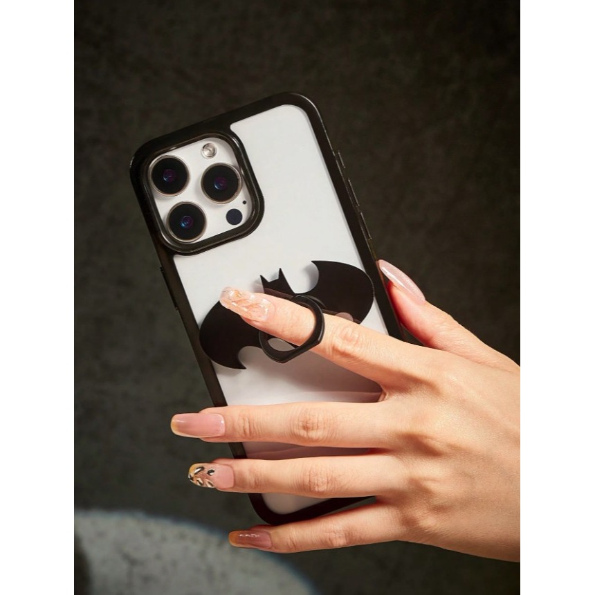 正版聯名 BATMAN蝙蝠俠 超級英雄黑色蝙蝠壓克力環扣 手機支架桌上型支架-細節圖2