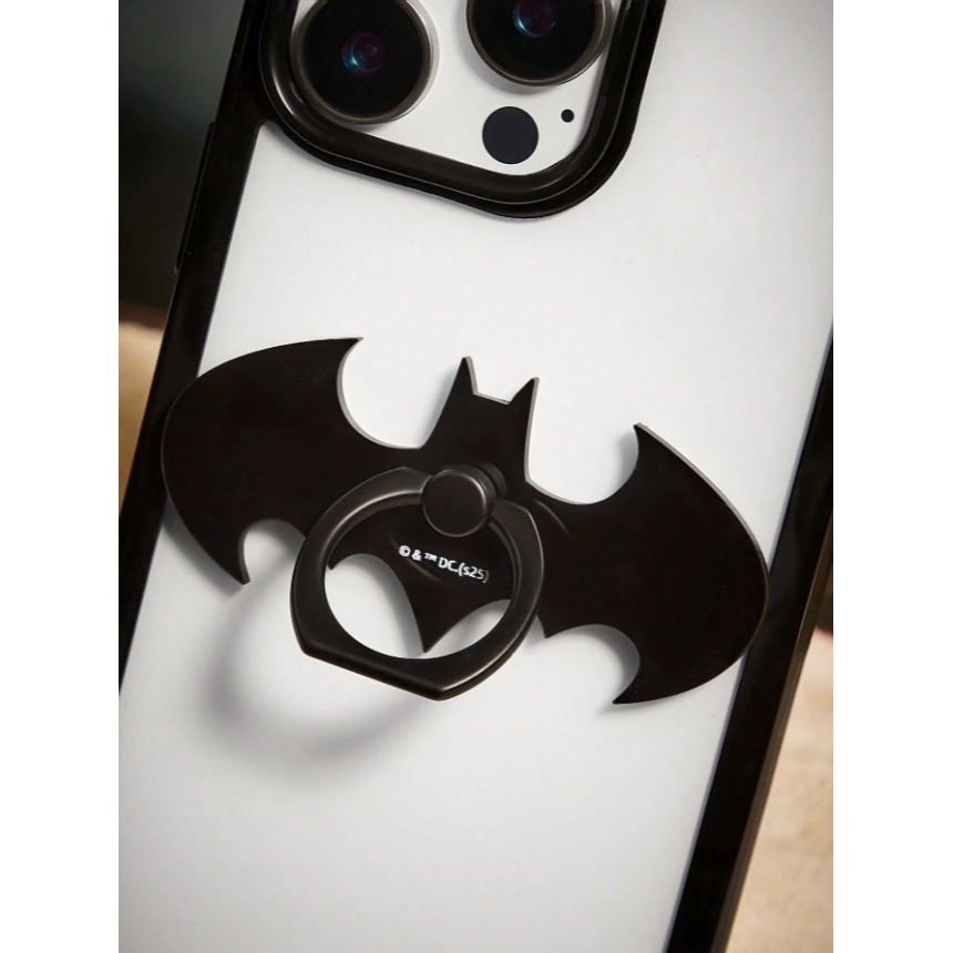 正版聯名 BATMAN蝙蝠俠 超級英雄黑色蝙蝠壓克力環扣 手機支架桌上型支架-細節圖3