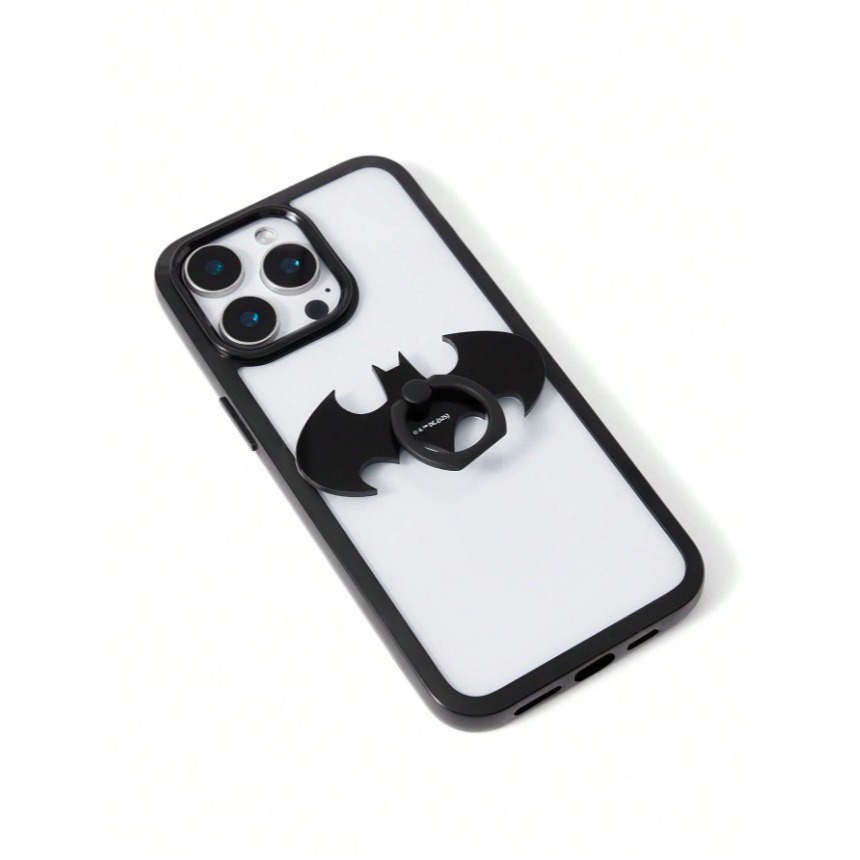 正版聯名 BATMAN蝙蝠俠 超級英雄黑色蝙蝠壓克力環扣 手機支架桌上型支架-細節圖5