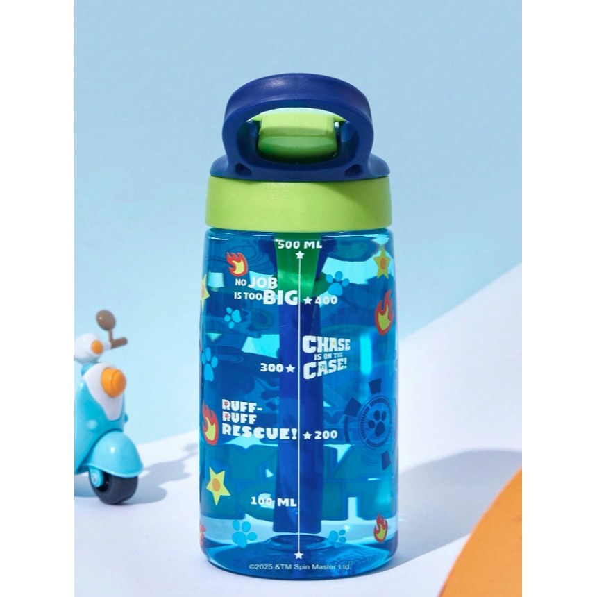 正版聯名 汪汪隊 PAW Patrol  500ml兒童水壺Tritan材質 防漏矽膠彈出式吸管冷水壺 不含BPA-細節圖4