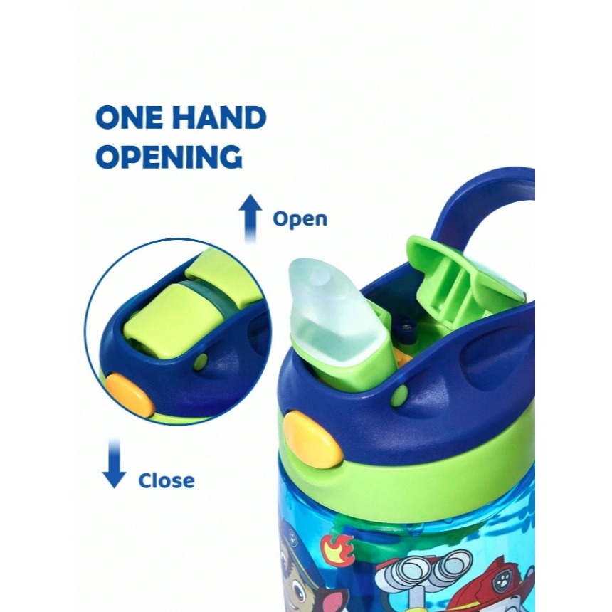 正版聯名 汪汪隊 PAW Patrol  500ml兒童水壺Tritan材質 防漏矽膠彈出式吸管冷水壺 不含BPA-細節圖6