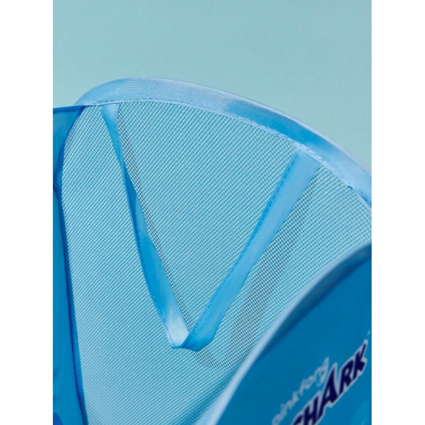 正版聯名 鯊魚寶寶 BABY SHARK 卡通圖案兒童折疊式收納籃 網布便攜式髒衣籃-細節圖4