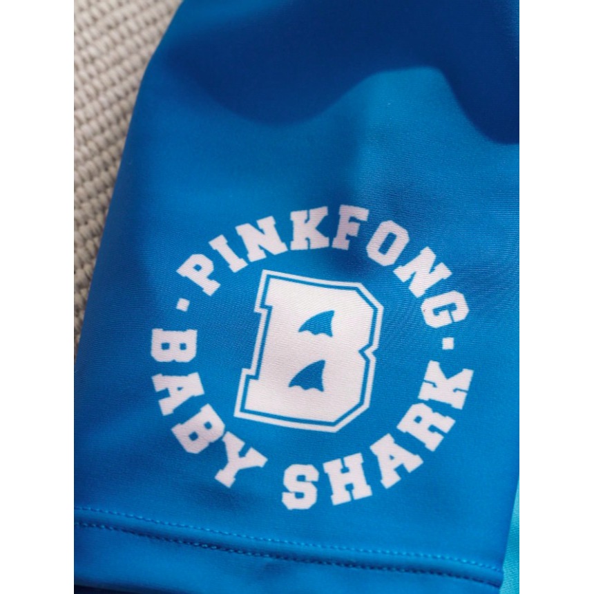 正版聯名 鯊魚寶寶 BABY SHARK 卡通鯊魚短袖連身泳衣泳褲 男嬰幼兒泳衣-細節圖10
