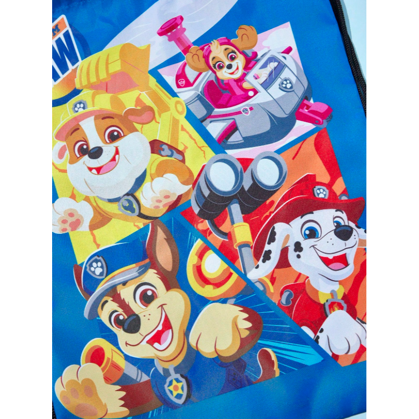 正版聯名 汪汪隊 PAW Patrol 狗狗圖案束口抽繩背包 休閒包 沙灘包-細節圖4