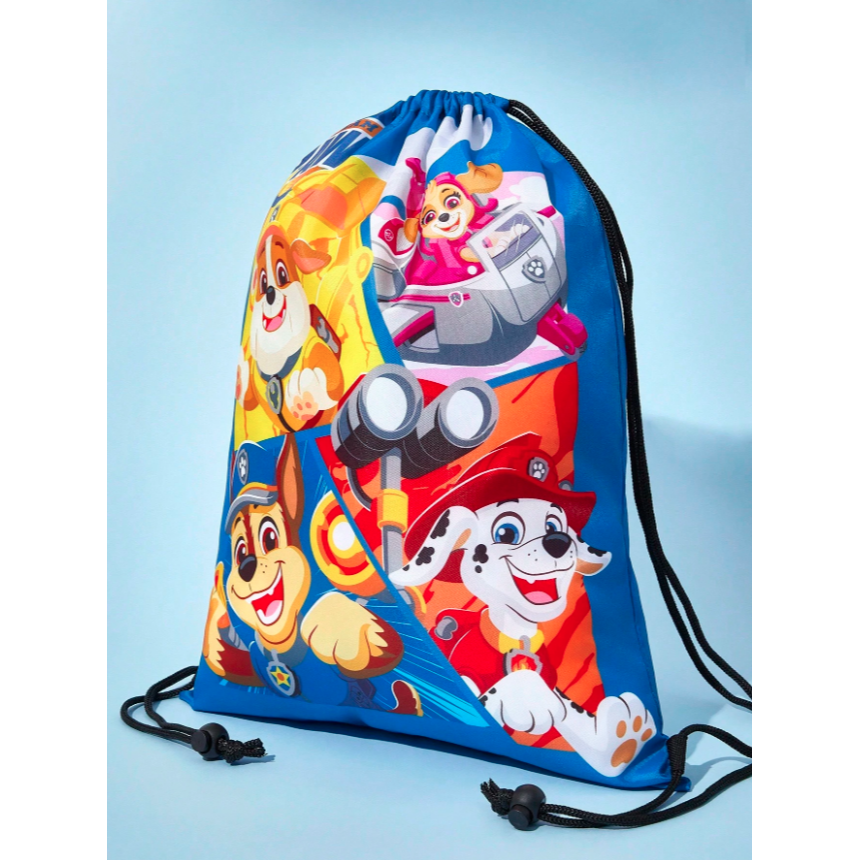 正版聯名 汪汪隊 PAW Patrol 狗狗圖案束口抽繩背包 休閒包 沙灘包-細節圖6