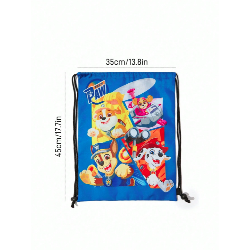 正版聯名 汪汪隊 PAW Patrol 狗狗圖案束口抽繩背包 休閒包 沙灘包-細節圖7