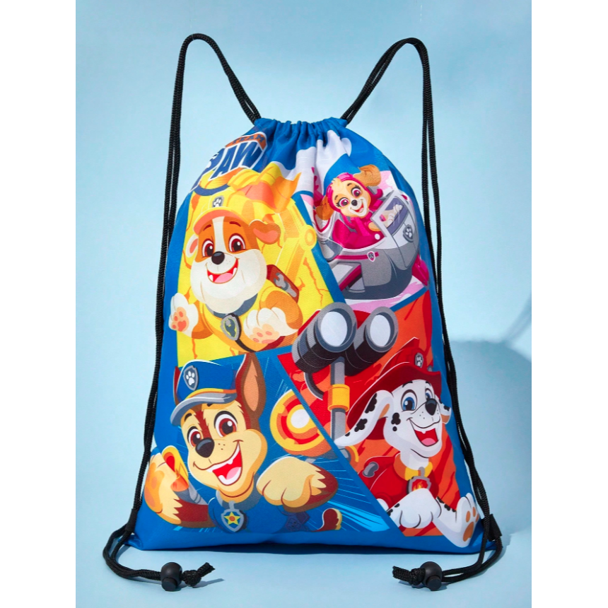 正版聯名 汪汪隊 PAW Patrol 狗狗圖案束口抽繩背包 休閒包 沙灘包-規格圖7