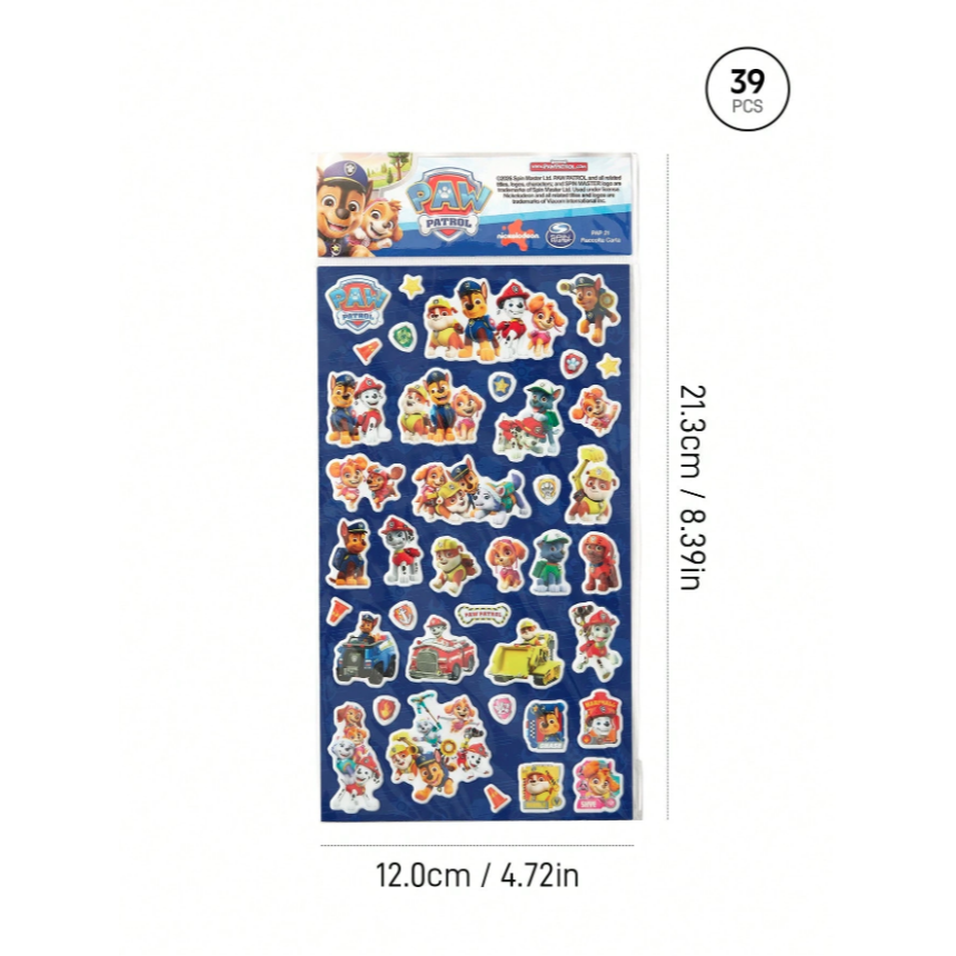 正版聯名 汪汪隊 PAW Patrol PET防水卡通狗狗圖案貼紙 塗鴉裝飾貼紙-細節圖6