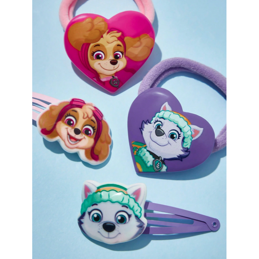 正版聯名 汪汪隊 PAW Patrol 八件組糖果色女孩髮圈髮夾 彈性橡皮圈 髮飾-細節圖3