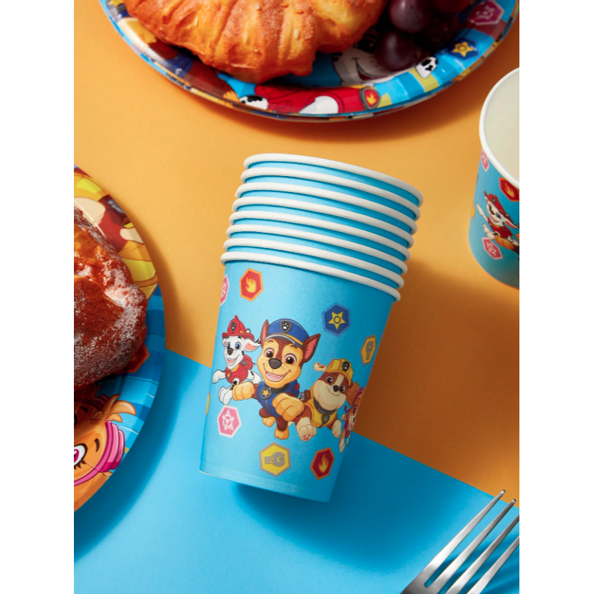正版聯名 汪汪隊 PAW Patrol 10套組生日派對一次性紙盤、紙杯-細節圖3