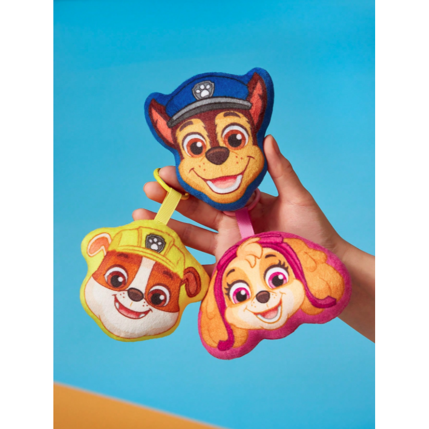 正版聯名 汪汪隊 PAW Patrol 狗狗毛絨娃娃包包吊飾掛件 鑰匙圈-細節圖3