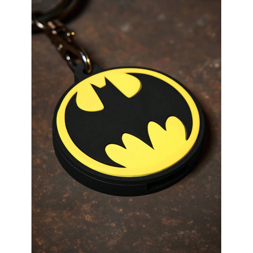 正版聯名 BATMAN蝙蝠俠 超級英雄 蝙蝠造型鑰匙圈鑰匙套-細節圖3