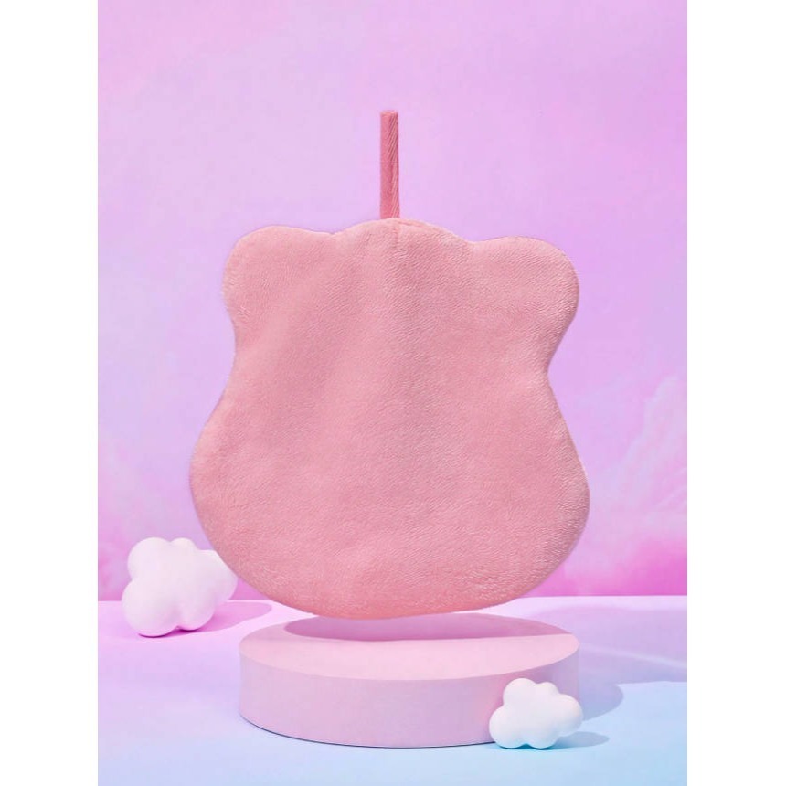 正版聯名 彩虹熊Care Bears 吸水擦手巾 珊瑚絨掛飾手巾毛巾-細節圖6