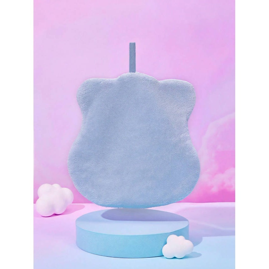 正版聯名 彩虹熊Care Bears 吸水擦手巾 珊瑚絨掛飾手巾毛巾-細節圖7