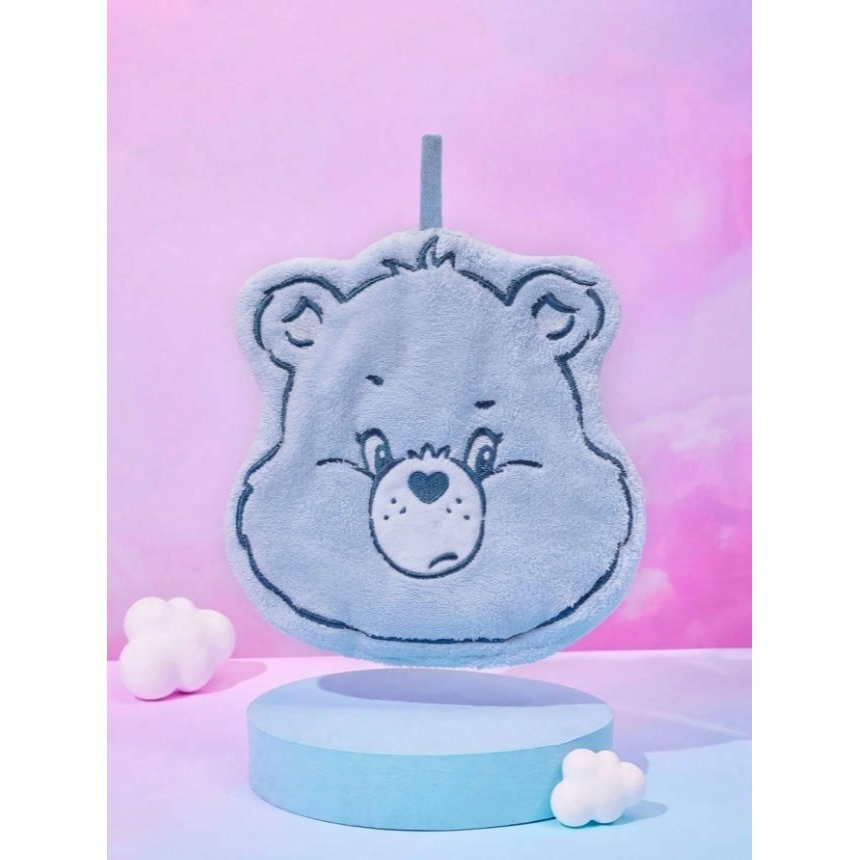 正版聯名 彩虹熊Care Bears 吸水擦手巾 珊瑚絨掛飾手巾毛巾-規格圖8