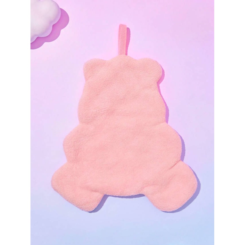 正版聯名 彩虹熊Care Bears 彩虹雲朵擦手巾 珊瑚絨掛飾手巾毛巾-細節圖6