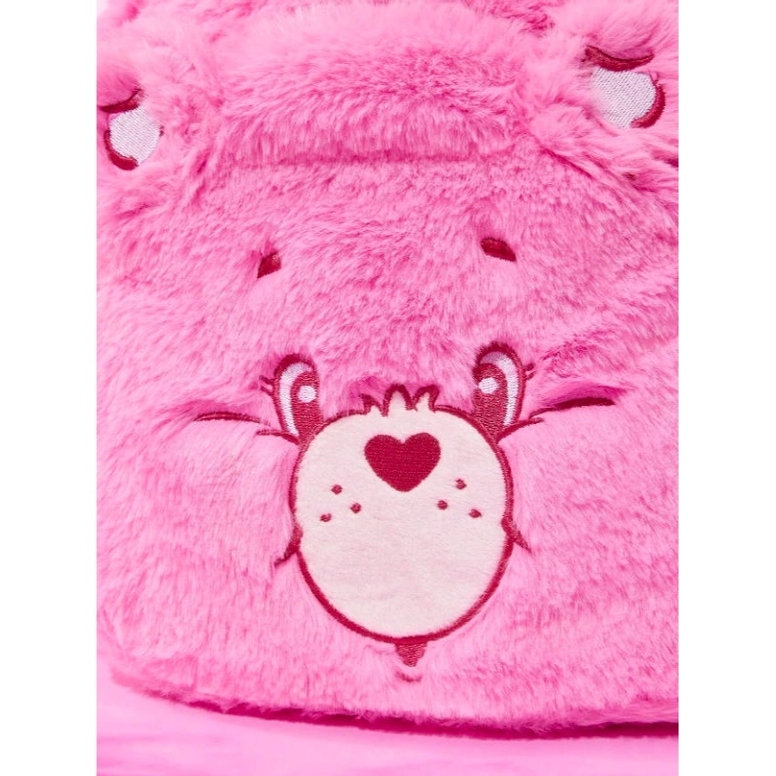 正版聯名 彩虹熊Care Bears  可愛粉色熊毛絨兒童後背包-細節圖6