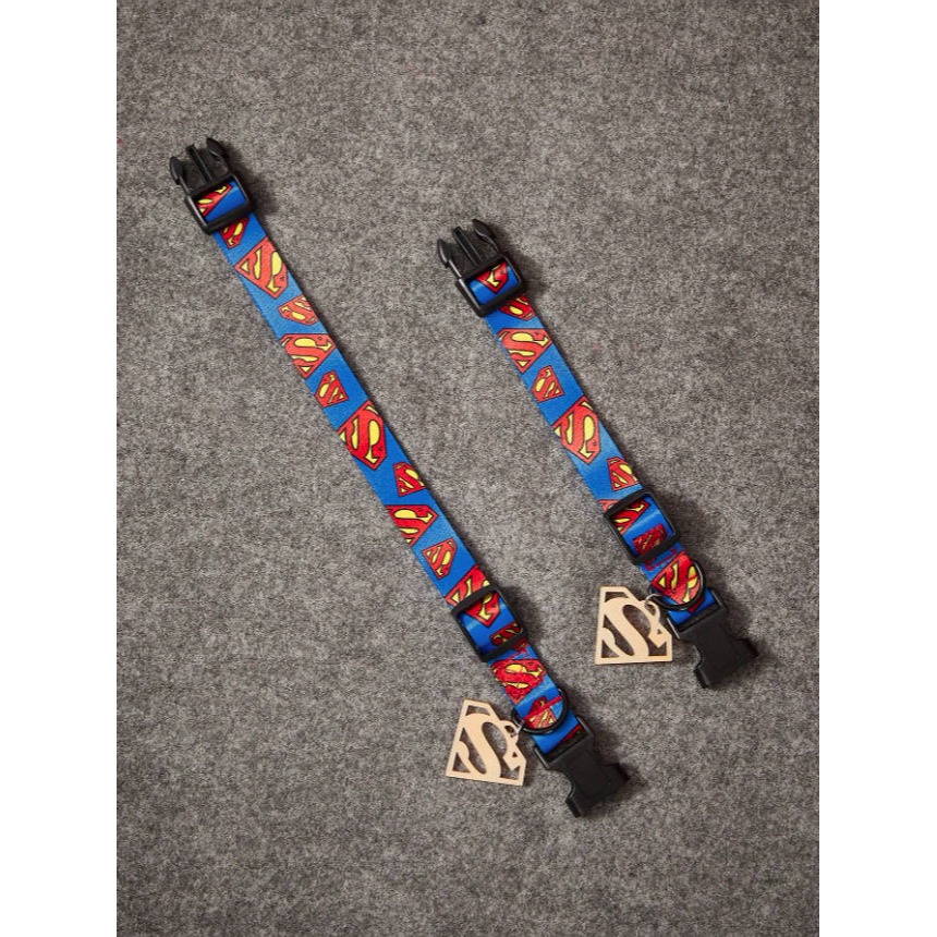 正版聯名 Superman 超級英雄 寵物項圈 寵物胸背帶(送牽繩) 狗狗項圈脖套外出繩-規格圖10