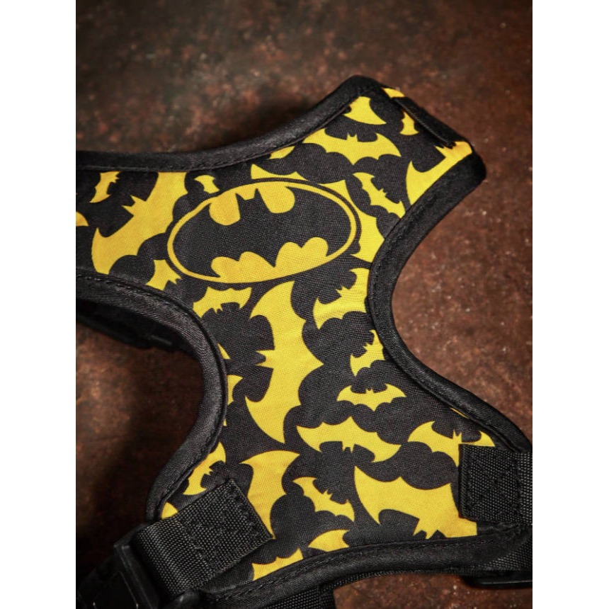 正版聯名 BATMAN蝙蝠俠 超級英雄 2件組寵物狗背心胸背帶附牽繩組-細節圖3