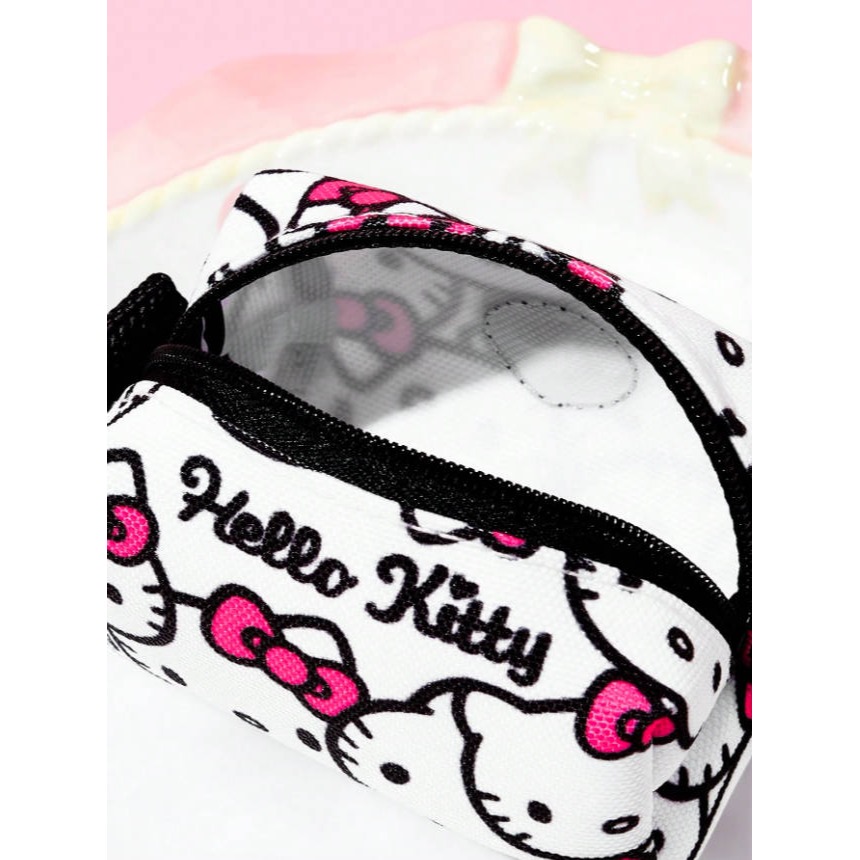 正版聯名 三麗鷗 HELLO KITTY 3件組粉色寵物胸背帶套裝(胸背帶 收納袋 牽繩) 狗狗外出繩-細節圖7