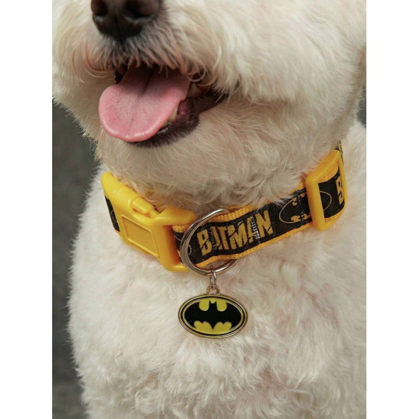 正版聯名 BATMAN蝙蝠俠 蝙蝠印花寵物項圈 狗狗項圈 貓咪項圈 外出項圈-細節圖6