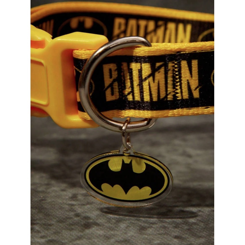 正版聯名 BATMAN蝙蝠俠 蝙蝠印花寵物項圈 狗狗項圈 貓咪項圈 外出項圈-細節圖7
