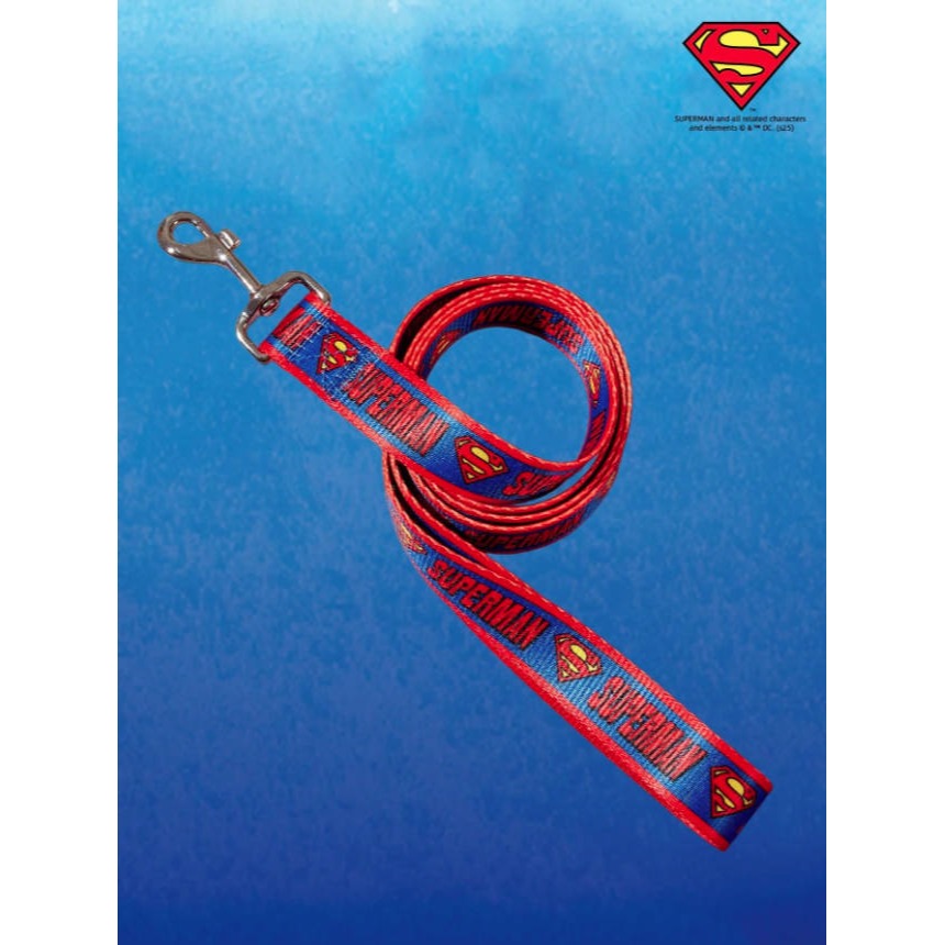 正版聯名 Superman 超級英雄 超人印花寵物項圈 狗狗項圈 貓咪項圈 外出項圈-細節圖8