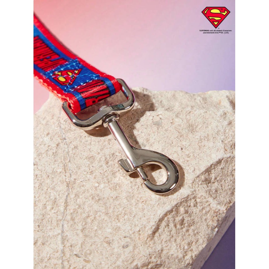 正版聯名 Superman 超級英雄 超人印花寵物項圈 狗狗項圈 貓咪項圈 外出項圈-細節圖10