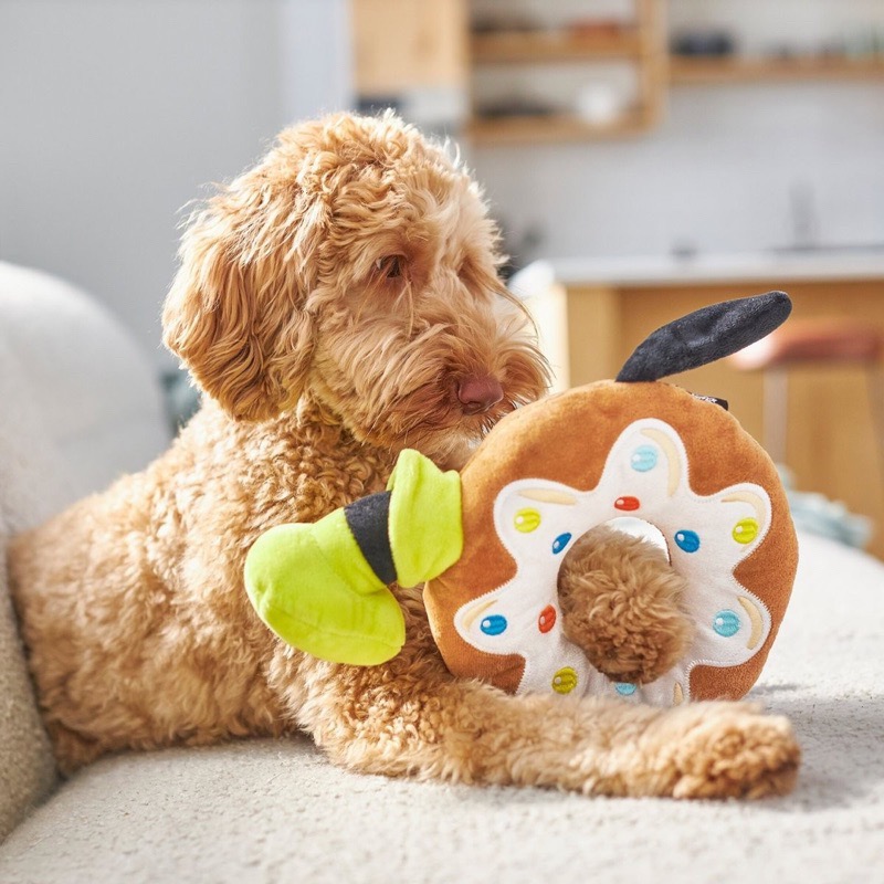 美國Disney Donut Plush Toy 迪士尼經典角色 米奇/米妮/高飛/唐老鴨 超大甜甜圈寵物響紙/啾啾玩具-細節圖7