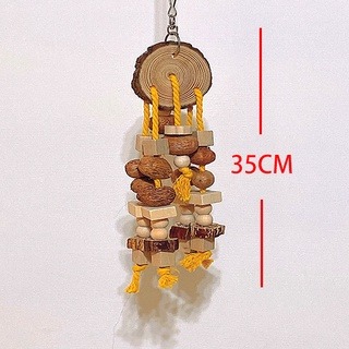 鸚鵡玩具 啃咬原木 鸚鵡用品 鸚鵡啃玩具串 玄鳳 凱克 和尚 虎皮 金太陽 月輪 折衷 帽科等中大型鸚鵡-細節圖3