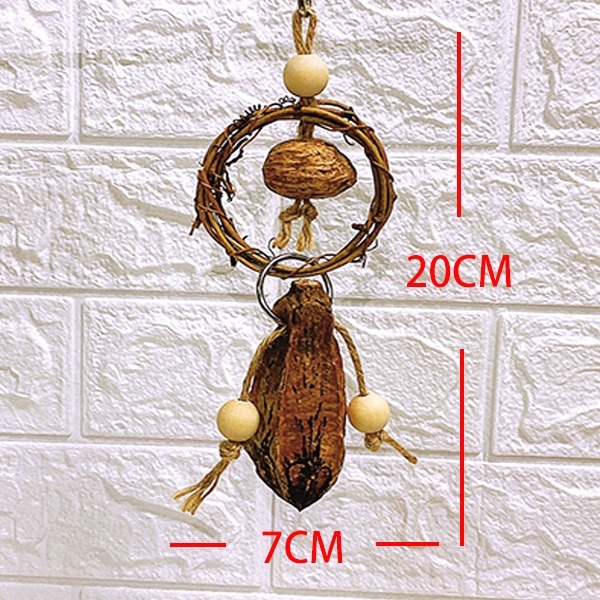 ❤️鸚鵡啃咬玩具❤️出貨快 / 台灣現貨 / 拉菲草 / 鸚鵡玩具 / 鸚鵡啃咬串 / 藤球 / 果實玩具 / 鸚鵡用品-細節圖5