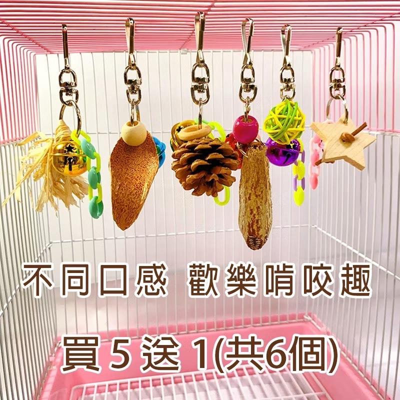 小鸚鵡玩具 小籠子專用 台灣製 小鸚鵡啃咬 小玩具 鸚鵡用品 松塔 木星星 桃心木 拉菲草 藤球 適合小型鸚鵡-規格圖10